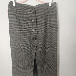 Midi length tweed pencil skirt
